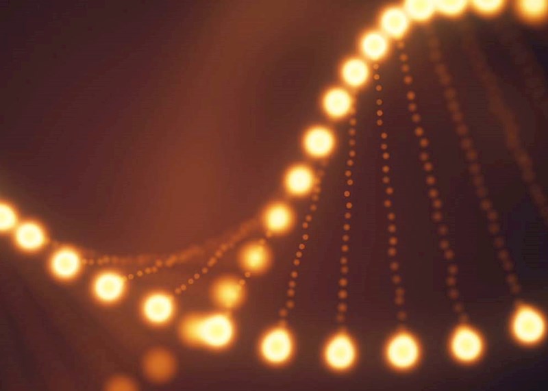 Glowing DNA strand