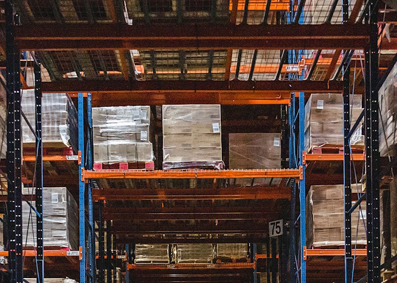 Shelves of packages
