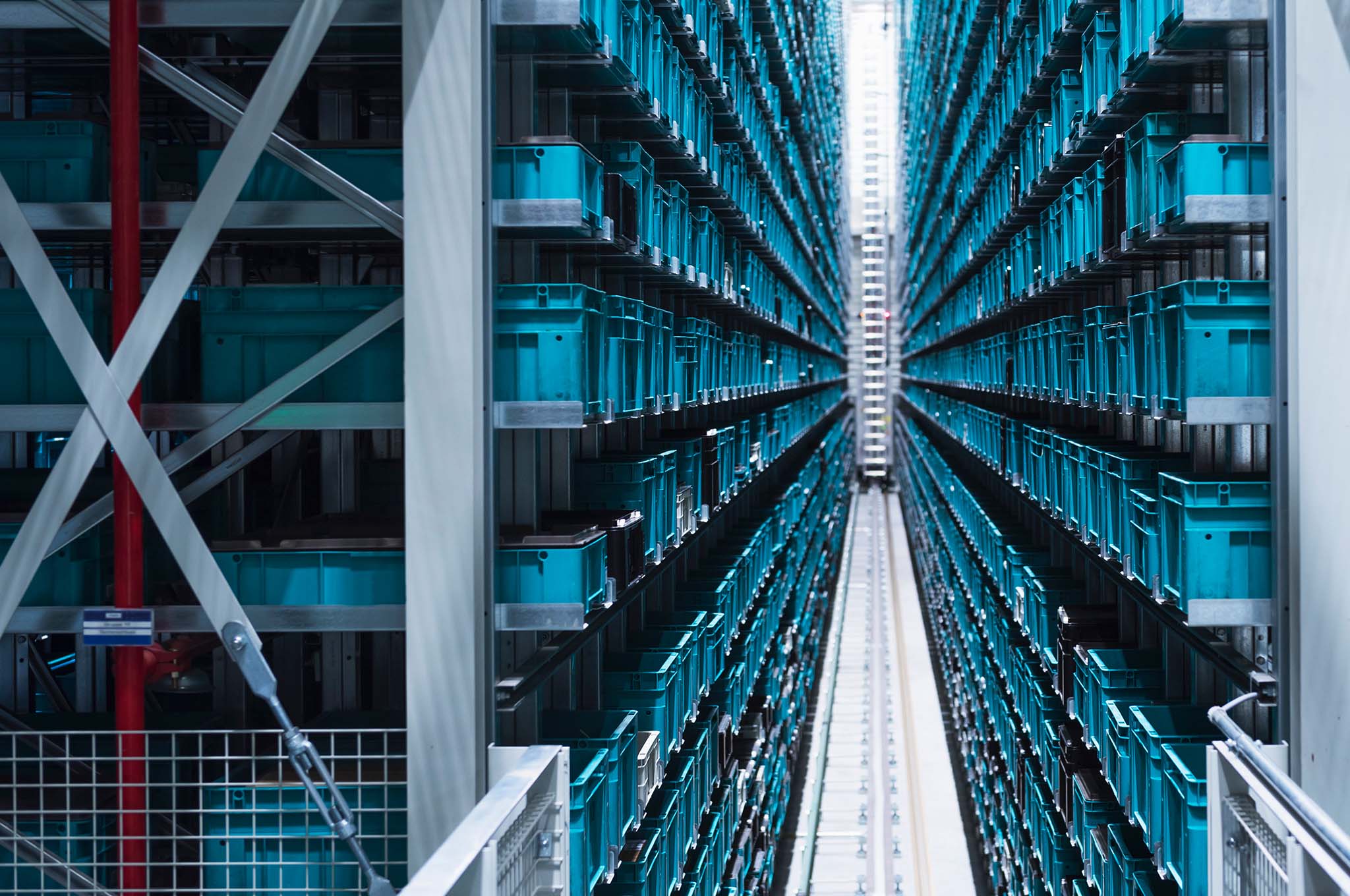 Warehouse shelves